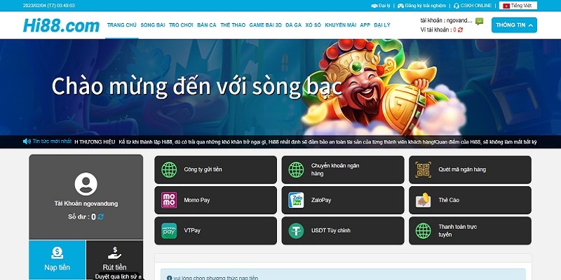 Một vài lưu ý nhỏ cho người chơi khi nạp tiền tại Hi88