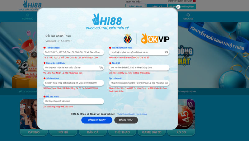 Đăng ký Hi88 và tham gia trò chơi hấp dẫn