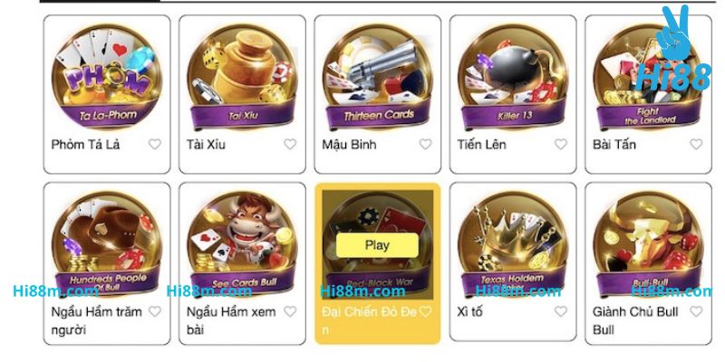 8 sảnh game bài 8 sắc màu chất lượng cho người chơi